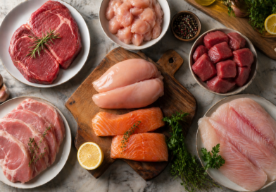 Qual carne animal tem mais proteína entre boi, frango, peixe e porco?